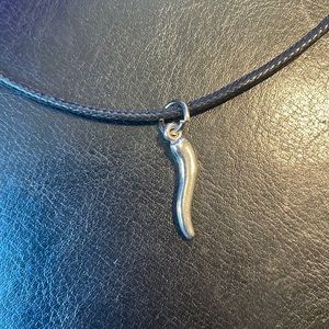 NEW Italian charm Cornicello pepper on cord with clasp